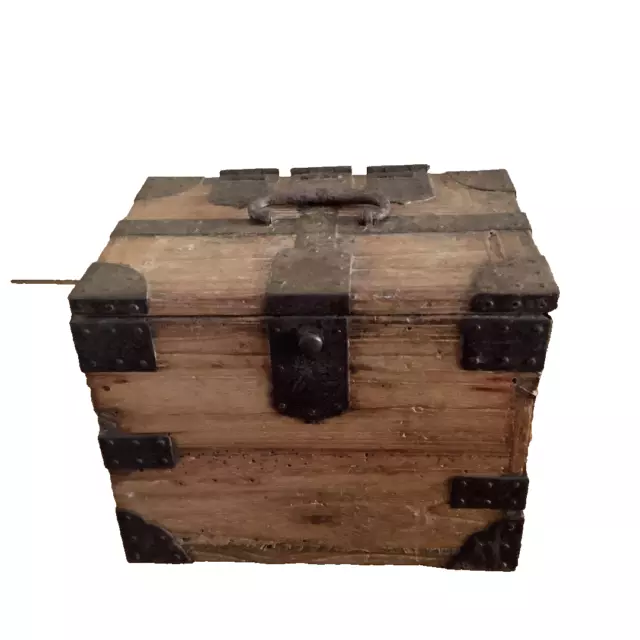 Wood Chest zenibako tool SUZURIBAKO TANSU Japanese Antiques