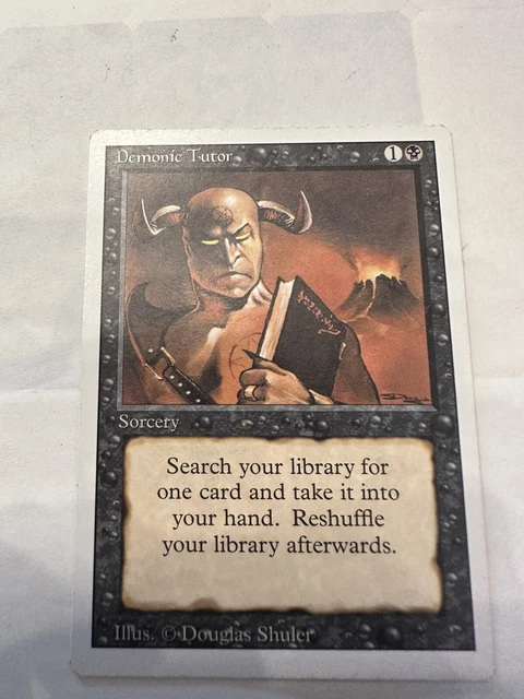 Revised demonic tutor - LP - plenty of pics - magic mtg