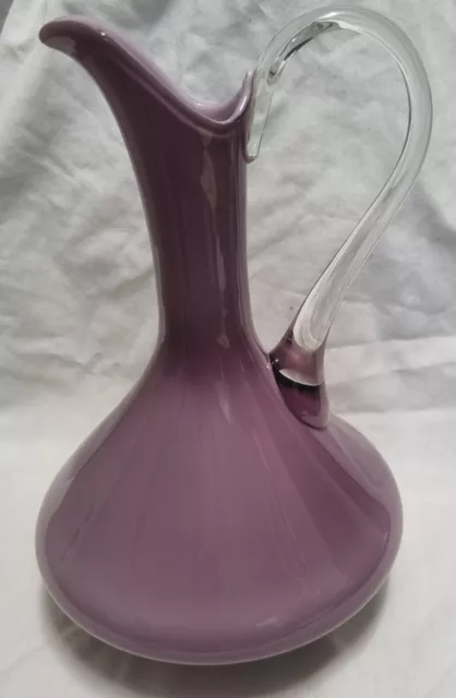 Vintage Lavender Pitcher- Hand Blown Glass - Empoli??