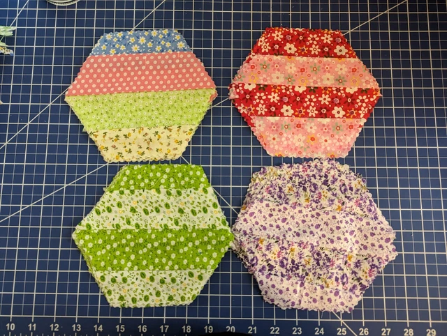 Lote de 20 edredones hexágonos estilo vintage boho. 7"."  Hecho con amor 🙂 🙂