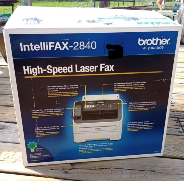 Brother IntelliFAX FAX2840 High Speed Laser Fax Machine  New OPEN BOX