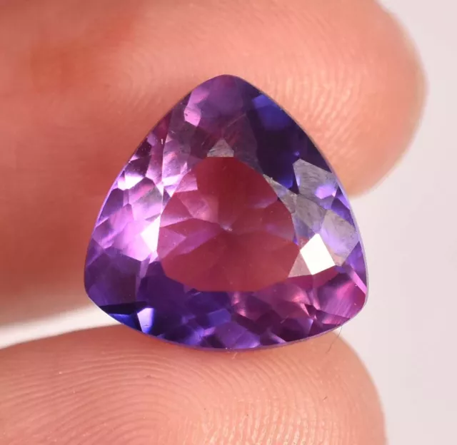 5.45 Ct Natural Purple/Pink Sapphire Trillion Cut AAA+ Unheated Loose Gemstone