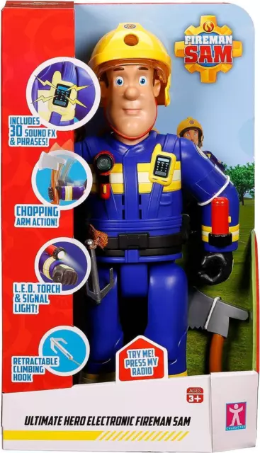 Neu Fireman Sam Ultimate Hero Elektronische Actionfigur mit Geräuschen