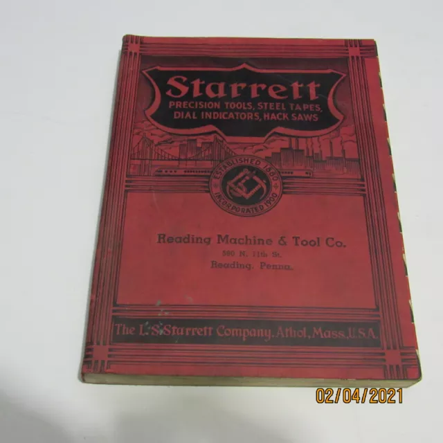 1938 Starrett Precision Tools, Steel Tapes, Dial Indicators Book Catalog 26