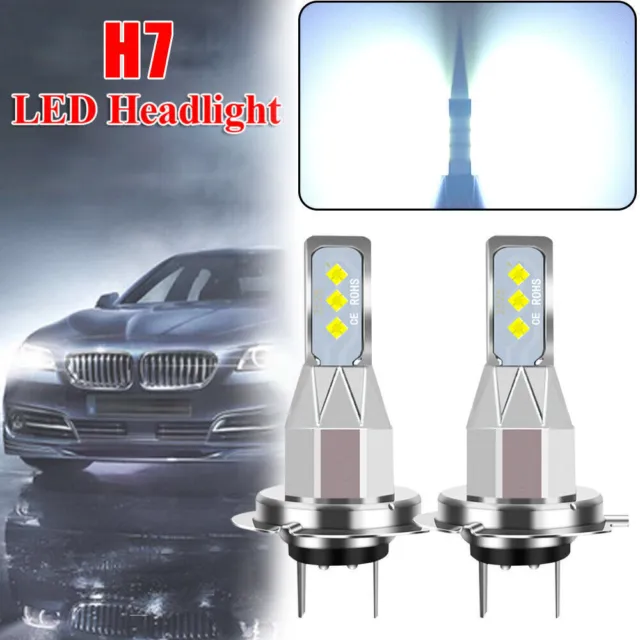 2X H7 LED Scheinwerfer / CANBUS Abblendlicht Fernlicht Birne Auto KFZ Lampe DE