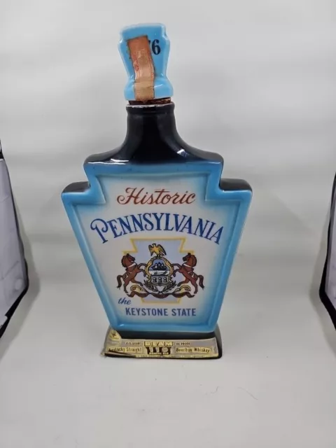 vintage 1967 jim beam regal china collection historic pennsylvania liquor bottle