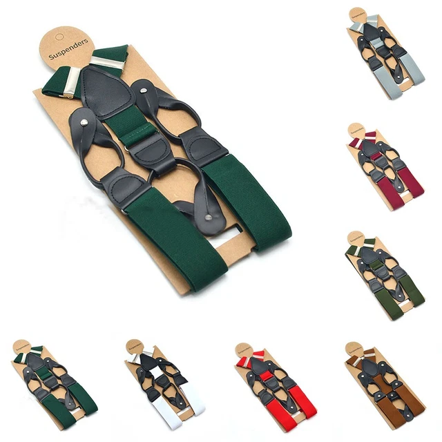 Sospensioni Elastiche Trendy e Colorate Y Schiena Clip on per Uomo e Donna