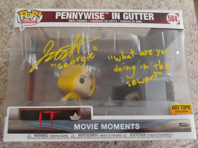 Jackson Robert Scott FIRMADO IT Funko Pop 584 Pennywise In Gutter Hot Topic JSA