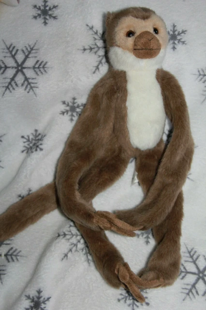 Nature Et Decouvertes Singe Lemurien Doudou Peluche Marron Blanc 45 Cm Com Neuf