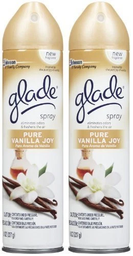 Glade Air Freshener Aerosol Spray - Pure Vanilla Joy - 8 oz - 2 pk