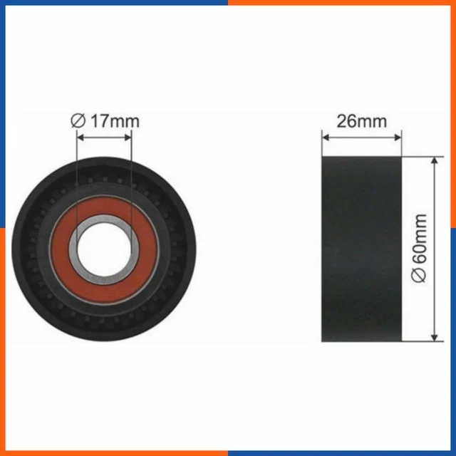 Galet tendeur de courroie d'accessoire pour CITROEN | 331316170169, 19482