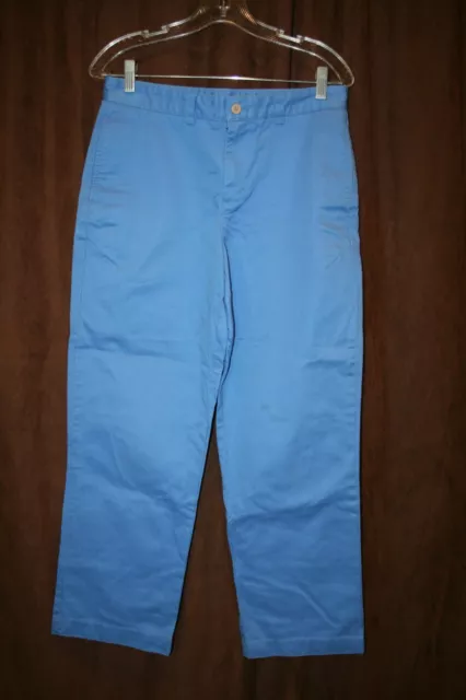 Vineyard Vines Classic Fit Flat Front Chino Dress Pants Blue Boys Size 18 x 27