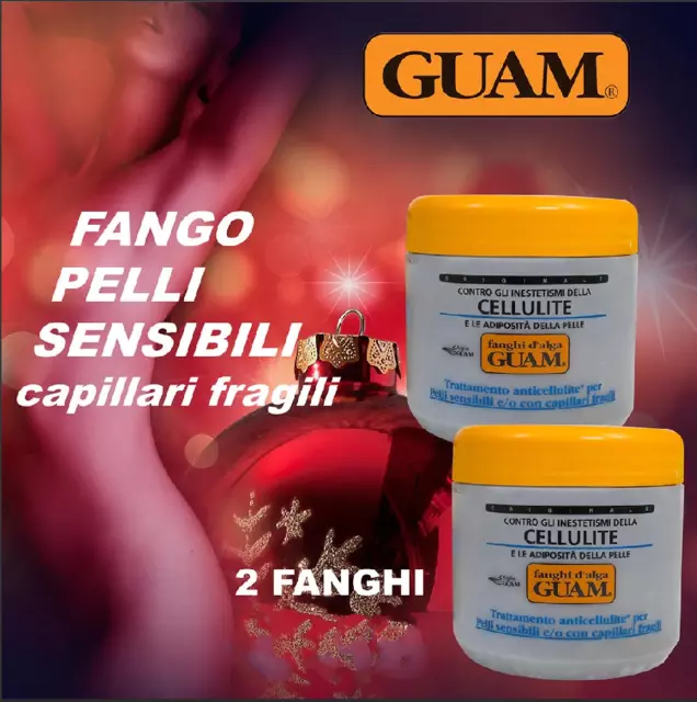 Guam Fango Pelle Sensibili Kit Promo 2x Cellulite Inestetismi Alga Marina