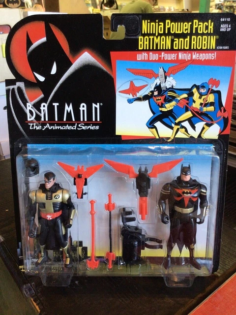 Batman Power Attack – Figura Azione Batman Ninja Rossa, 15 Cm Con Blaster, Giocattolo DC Comics Mattel (Nuovo 2013)