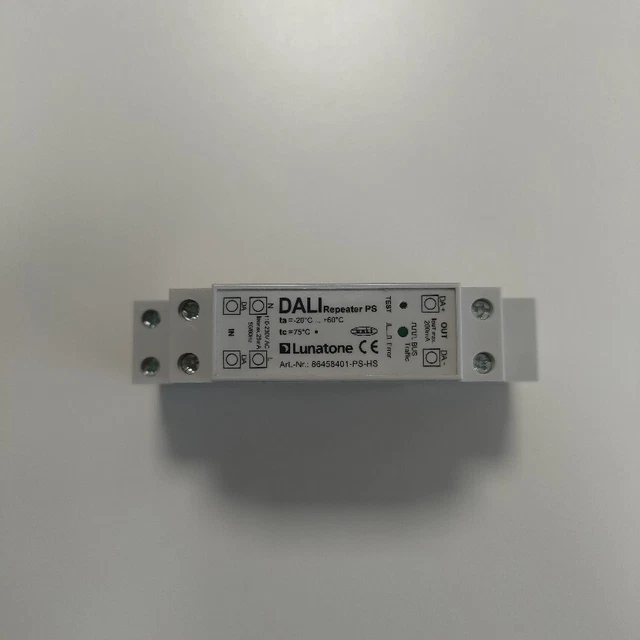 Lunatone Steuergerät DALI Repeater mit PS 200mA DIN Rail 86458401-PS-HS