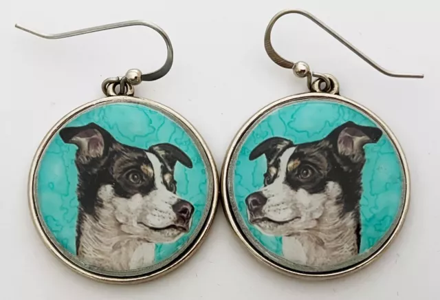 Rat Terrier Dog Breed Original Art Earrings