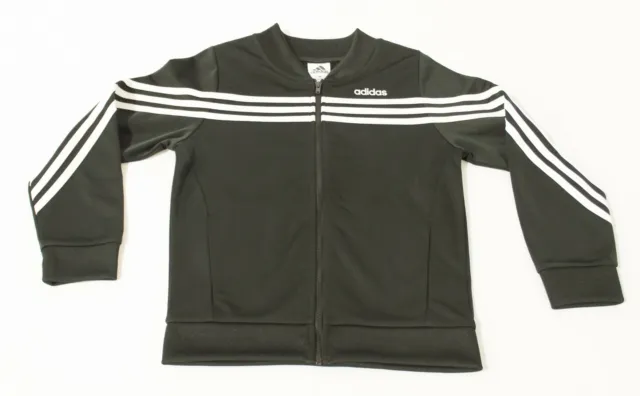 Adidas Girl's Lightweight Tri-Stripe Track Jacket CD4 Black Medium (10/12) NWT