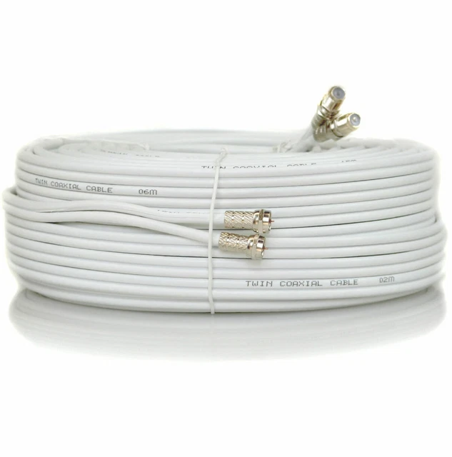 Kit De 20 Conectores De Extensión De Cable Coaxial Tipo F, Conector RG6 Y Conectores Extendidos Hembra Para Tv Satelital Cable Coaxial Virgen Ntl