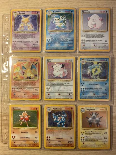 Pokemon TCG Base Set 1999 KOMPLETT 102/102 Deutsch und Englisch (SIEHE BILDER)