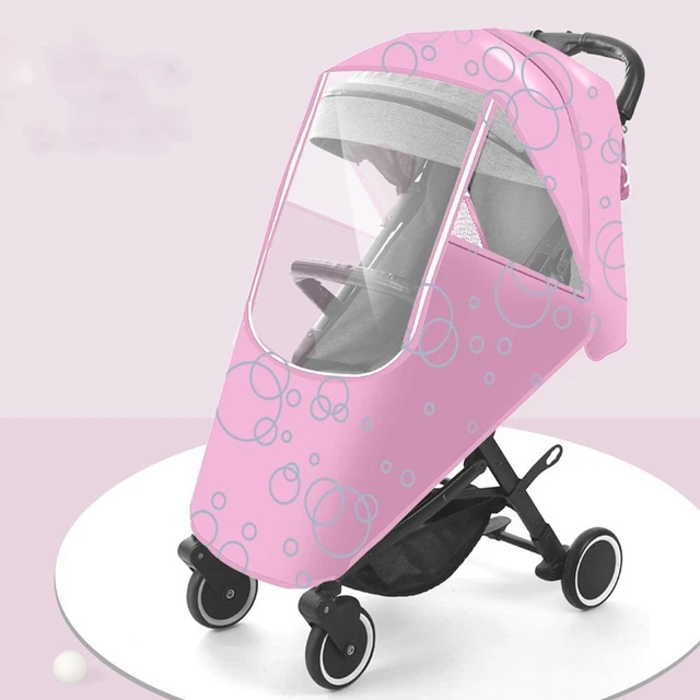 Para Baby Buggy Protección Nylon Cochecito Cochecito Protección contra la Lluvia Sombra