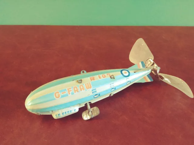 Seltener 1930er Kohno Kakuzo Japan Zeppelin Blechspielzeug Tin Toy