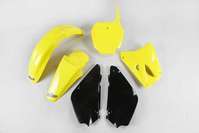 Verkleidungssatz Plastiksatz UFO für Suzuki RM 85 00-21 OEM 17 gelb schwarz