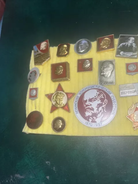 COMMUNIST Leader VLADIMIR LENIN Head BADGE COLLECTION 2