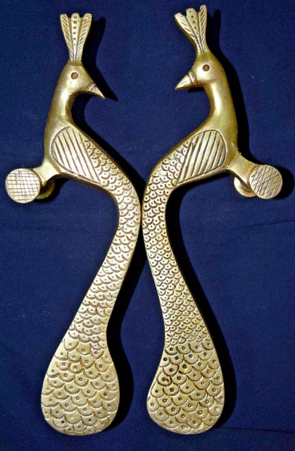 Peacock Shape Door Handle Solid Brass Handmade Design Restaurant Door Handle Dec