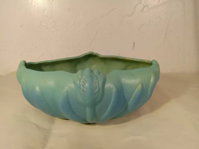 Vintage Van Briggle Tulip Bowl Turquoise Blue Pottery 0.3 VGC