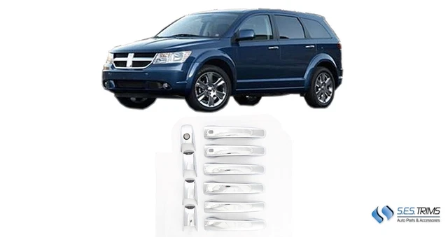 Patented Snap-On Chrome Door Handle Cover for 09-12 Dodge Journey W&W/O Smart