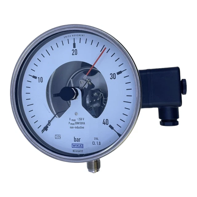 WIKA Kunststoff Manometer 40mm 0-16 Bar - Waagerecht Mit G 1/4 Anschluss