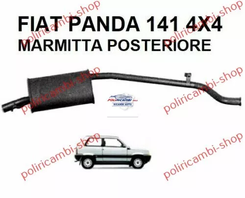 Marmitta Silenziatore posteriore FIAT PANDA 141A 1100 Trekking 4x4 91 04