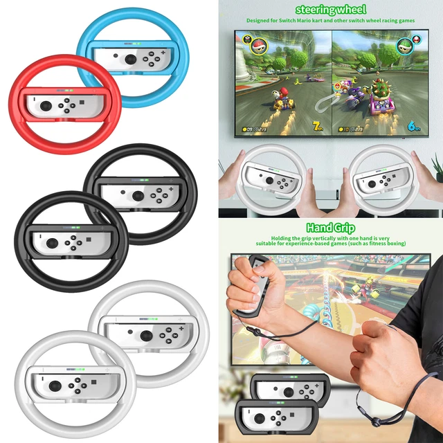Support de poignée de volant de jeu 2 en 1 pour contrôleur Switch OLED Joy CON