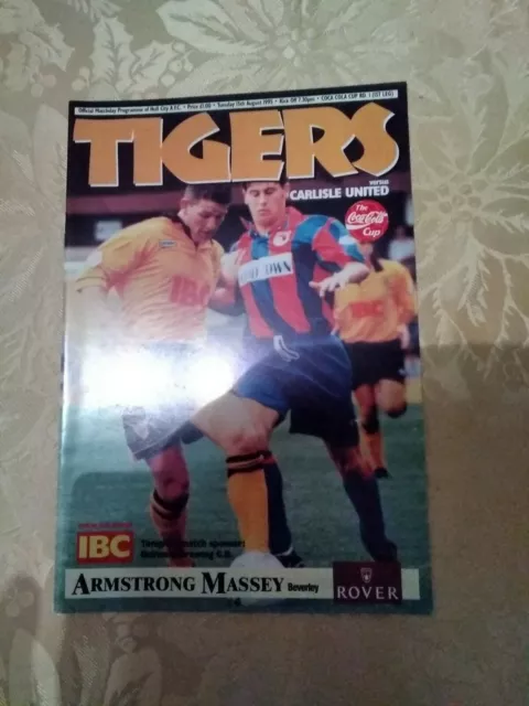 1995/96 Hull City V Carlisle United - League Cup