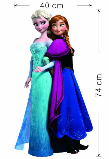 Frozen Anna & Elsa children's nursery wall sticker Decor Large childrens girls