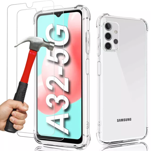 Coque pour Samsung Galaxy A32 5G 4G Housse Protection Antichoc + Verre Trempé