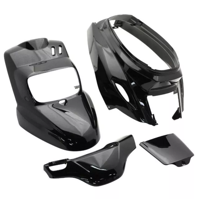 kit carénage 4 coques carrosserie MBK Booster YAMAHA Bws après 2004 Noir