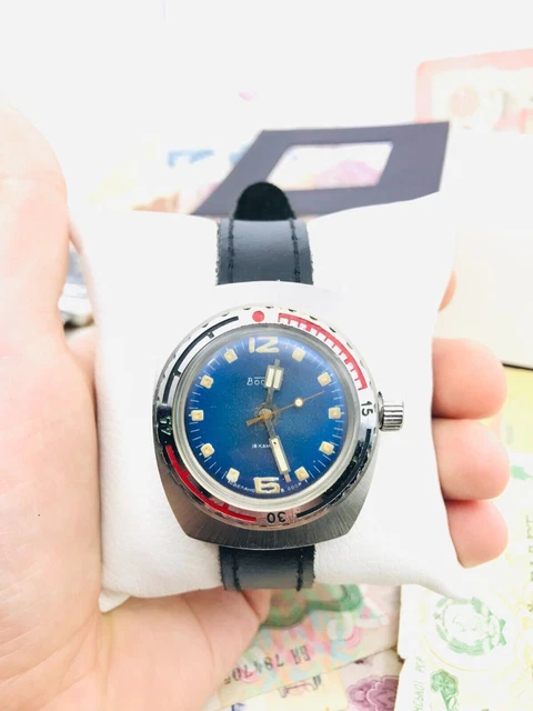 🔥 Raro Vostok Amphibia 2209 Wostok Barrel USSR Mechanical SU Diver💪...
