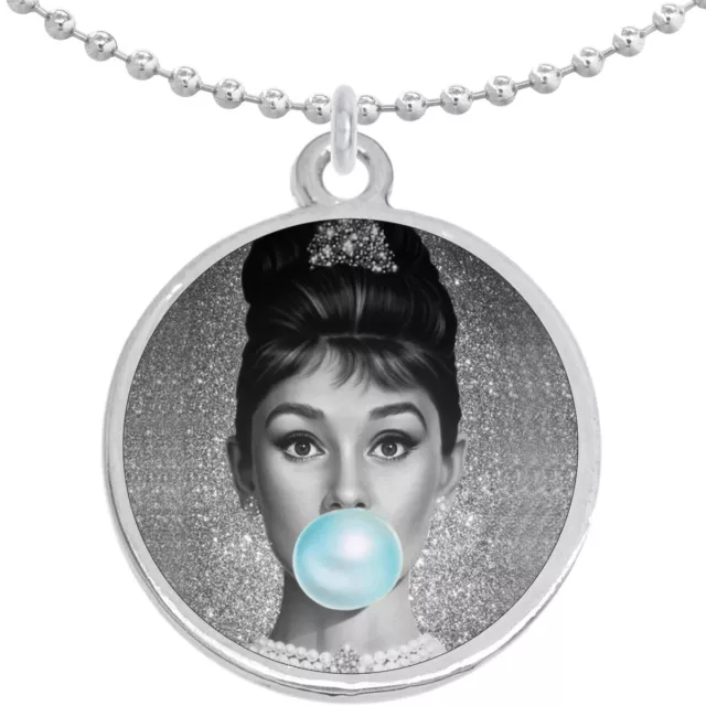 Audrey Hepburn Bubble Round Pendant Necklace Beautiful Fashion Jewelry