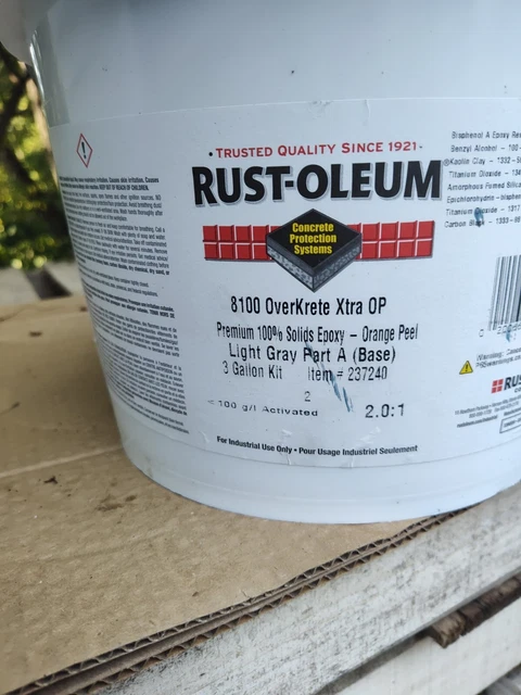 Rust-Oleum 8100 System - OverKrete Xtra - Premium 100% Solids Epoxy PART A ONLY