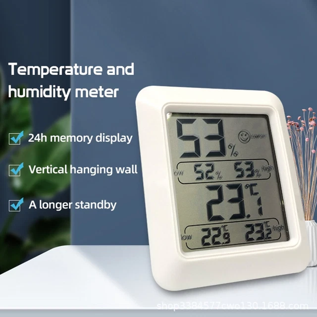 Digital Wireless Hygrometer Indoor/Outdoor Thermometer Humidity-Monitor W/Sensor