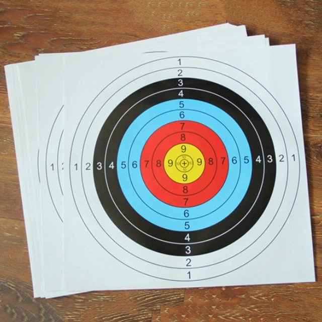 10 PIÈCES PAPIERS cibles de tir à l'arc extérieur 60 * 60 * 0,1 cm