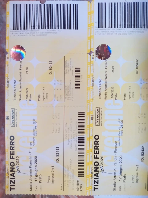 Biglietti Concerto Tiziano Ferro Firenze