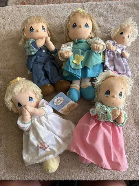 PRECIOUS MOMENTS PLUSH Doll Lot Angel Girl Boy Pink Blue Purple