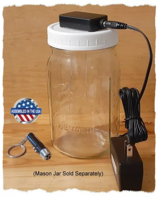 Colloidal Silver Generator 99.99% Simple Health Products Mason Jar Kit Wide,Blk