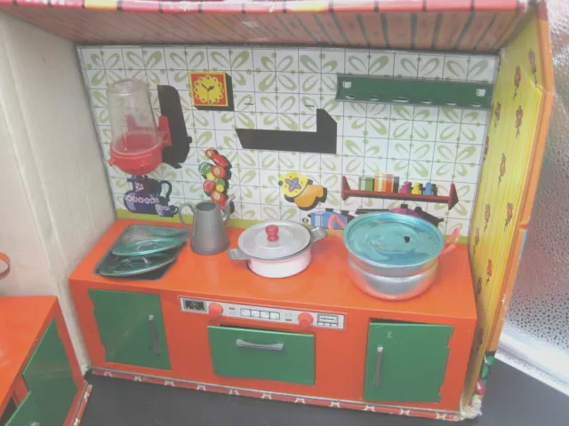 Blechküche Spielküche Puppenküche Schopper 70er vintage tin toy kitchen 2