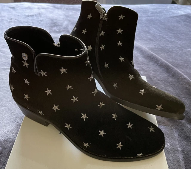 RUSSELL BROMLEY Stardom Black Suede Western Boots UK 5 BNIB Cost 245 115.75 PicClick UK