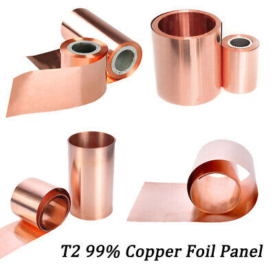 99.9% Pure Copper Sheet Plate 10~300x1000mm Cu Metal Foil Panel Thick 0.01~1mm