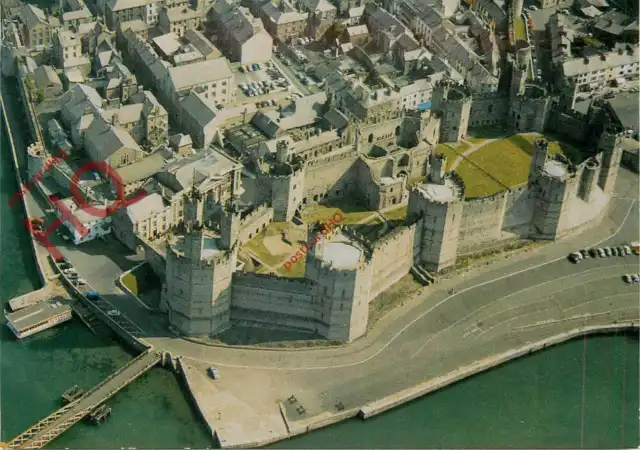 Picture Postcard- Caernarvon Castle, Air View from South-West