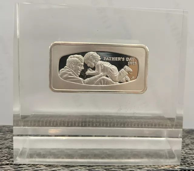 1973 Franklin Mint Fathers Day Sterling Silver Ingot
